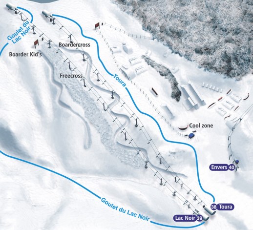 Piano di previsione del snowpark 2006 - Les 2 Alpes