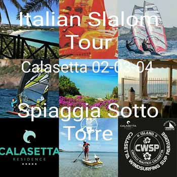 A Calasetta, in Sardegna, la 3.a tappa Italian Slalom Tour Windsurf 2017