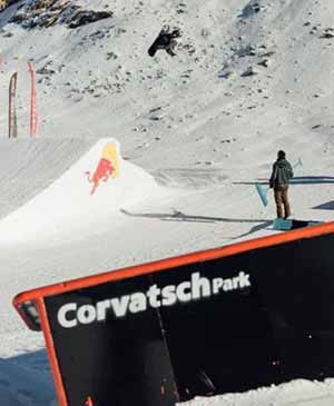 Lo snowpark di Corvatsch