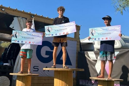 Nicolò Spanu e Francesco Mammone campioni italiani nel windsurf slalom foil